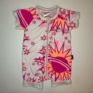 Bonds Baby Infant Short Sleeve Zip Wondersuit Romper Size 00 3-6 Months Stars